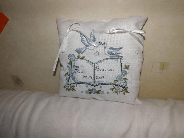 coussin mariage personnalisé